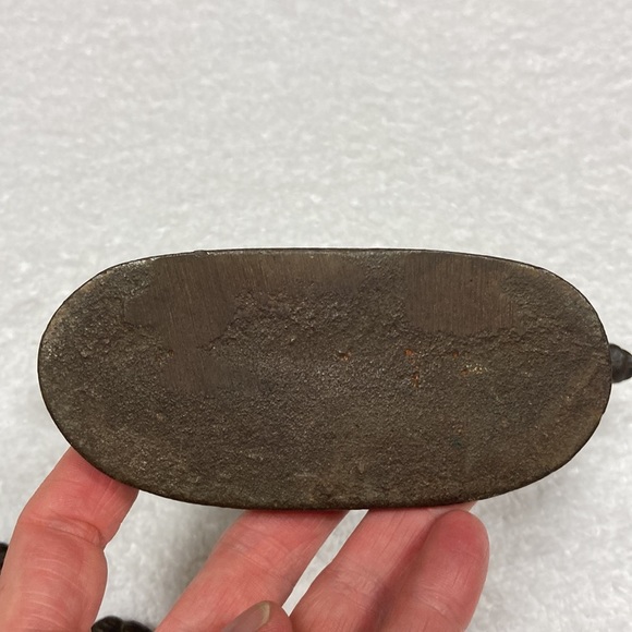 Vtg. 1940’s Galloping horse Native American Bronze Finish Japaned Metal - Picture 7 of 8